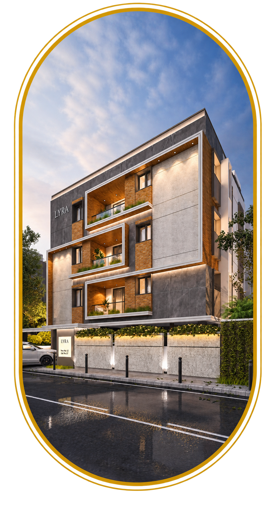 Lyra Habitat Architectural Elevation - Anna Nagar, Chennai
